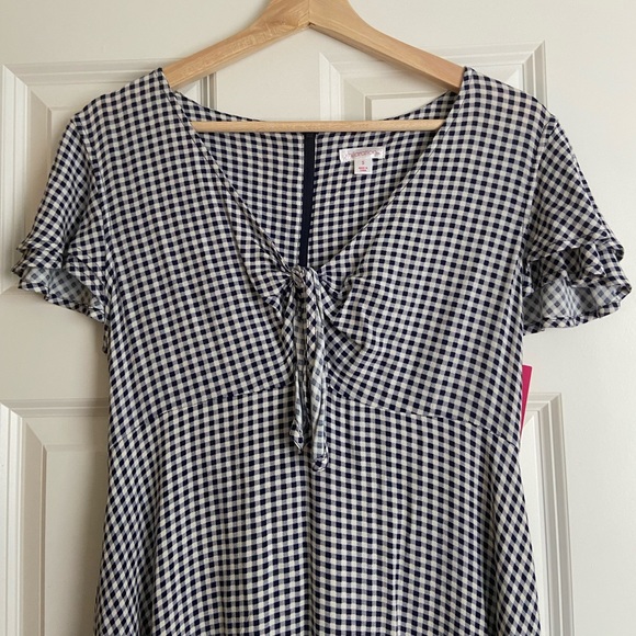 Xhilaration Front-Tie Gingham Dress - Picture 3 of 7